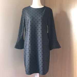 🖤 Black on black polka dot mini dress